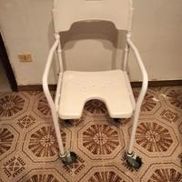 sedia da doccia  con ruote pieghevole
