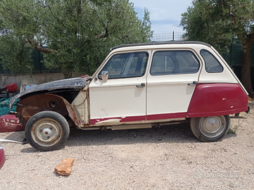 Citroen Dyane 6 d'epoca inizio restauro completa