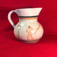 caraffa policroma in ceramica marcata Roma