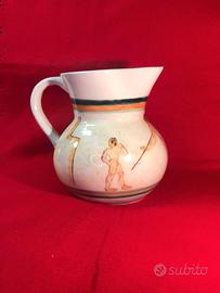 caraffa policroma in ceramica marcata Roma