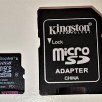 Scheda di memoria micro SD KINGSTON 32gb + adapter