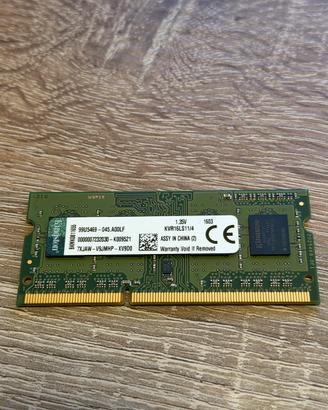 Kingston ValueRAM 4GB 1600MHz DDR3L KVR16LS11/4