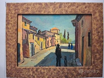 Carlo Domenici - Olio su Compensato