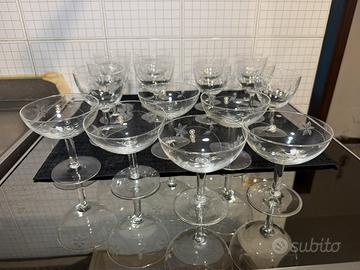 Set 6 coppe in cristallo vintage