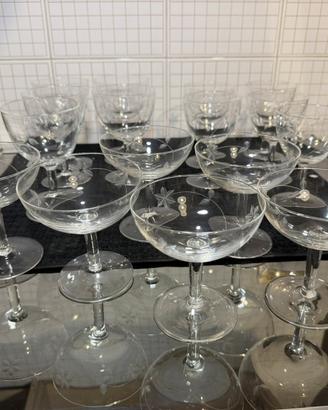Set 6 coppe in cristallo vintage