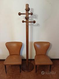 Appendiabiti + due sedie vintage