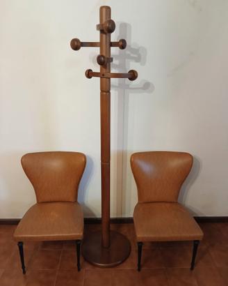 Appendiabiti + due sedie vintage