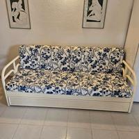 Divano letto bianco 200x90 cm