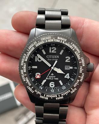 Citizen eco drive gmt full set orologio nuovo