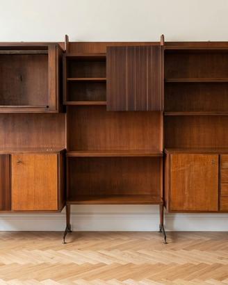 Parete Attrezzata / Libreria Modulare Vintage