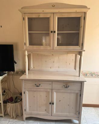 credenza in pino decape’ bianca