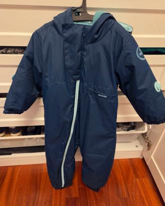 Tuta da sci baby 500 warm azzurra