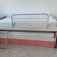 Struttura letto singolo con letto a scomparsa