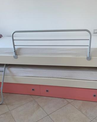Struttura letto singolo con letto a scomparsa