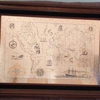 Silver Plate World Map by Royal Geigraphical Socie
