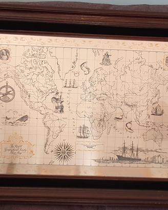Silver Plate World Map by Royal Geigraphical Socie