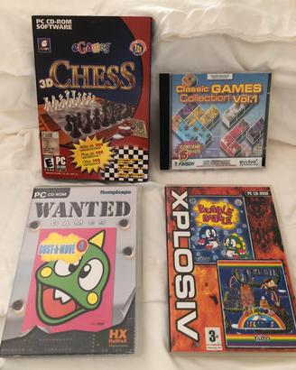 Set di 4 giochi pc cd rom 96/98