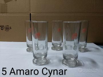 Bicchieri Amaro Cynar 5 e Select 5 da collezione