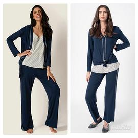 Yamamay pigiama 3 pezzi top in raso NUOVO 