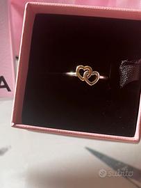 Pandora anello cuori bitono misura 50