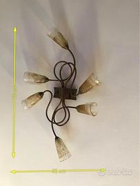 Lampadario in ferro battuto