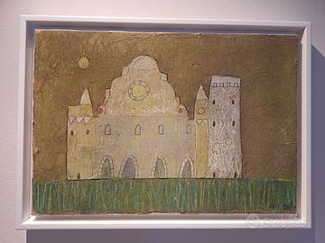 Del Sal tecnica mista collage carta intelata