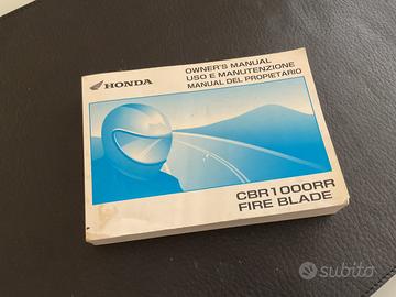 Manuale uso e manutenzione honda cbr1000