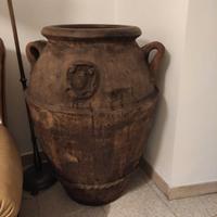 Orcio ziro antico terracotta stemma Bacci