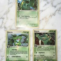Carte pokemon Treecko-Grovyle holl-Sceptile holo
