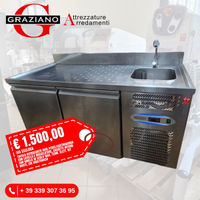 TAVOLO REFRIGERATO INOX con LAVELLO
