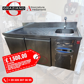 TAVOLO REFRIGERATO INOX con LAVELLO