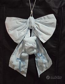 Fiocco nascita  con orsetto e stelline