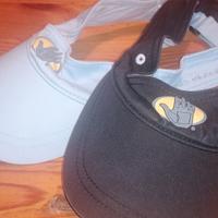 coppia cappellini donna da sole con visiera 