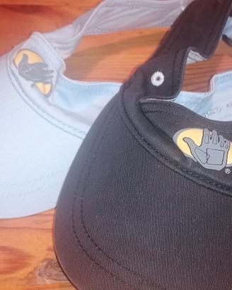 coppia cappellini donna da sole con visiera 