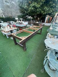 Base per grande tavolo in legno massell