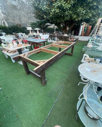 Base per grande tavolo in legno massell