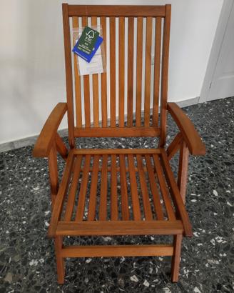 Sedia da giardino in legno di eucalipto