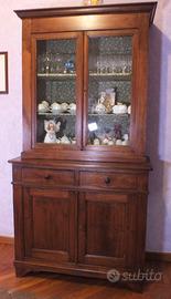 Credenza vittoriana antica restaurata tappezzeria