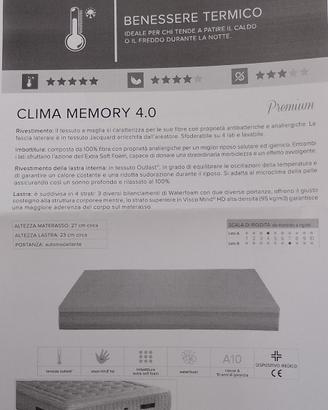 Materasso con rete e coprimaterasso 