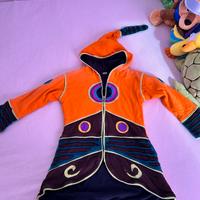 Giacca bambina lunga foderata pile 5-7 anni