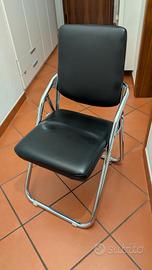 Sedia pieghevole in ecopelle