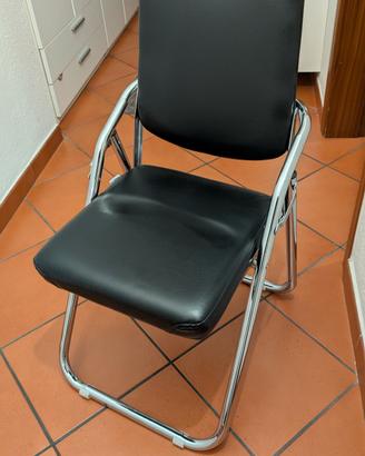 Sedia pieghevole in ecopelle