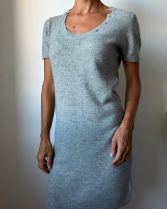 Abito vestito cos grigio 100% cahsmere misura S
