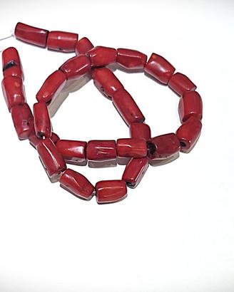 Corallo bambù rosso filo per creazione gioielli