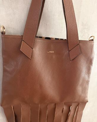 Borsa Merci pelle color cioccolata