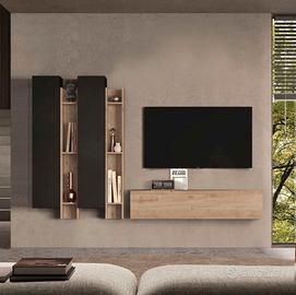 Parete attrezzata 270x30x170 h cm, Cadiz e Lava