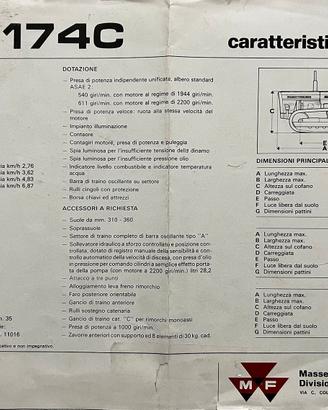 Trattore Massey Ferguson 174C standard