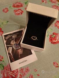 Anello cuore pandora argento