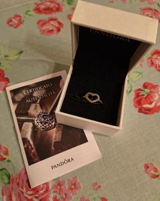 Anello cuore pandora argento