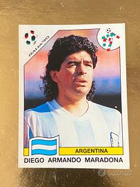 Figurina originale Maradona dei mondiali Italia 90